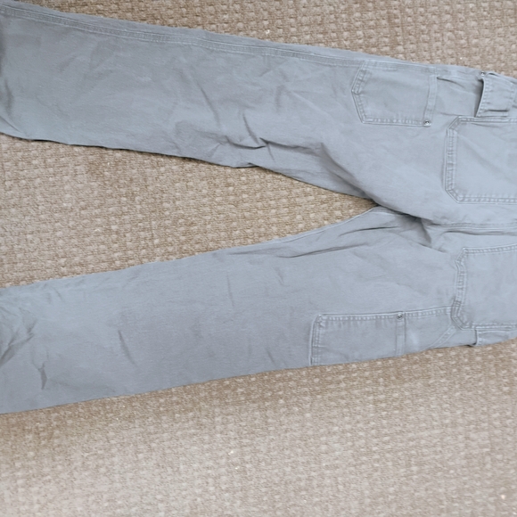 Duluth Trading Pants Mens 30x32 Gray Flex Fire Hose Work Canvas Stretch Utility - Picture 5 of 5